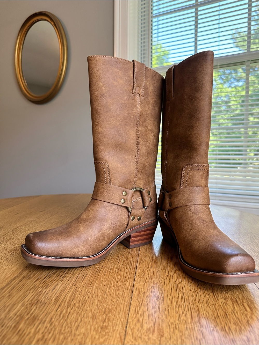 Frye and Co Lorrie Harness 12 Tan Boots Women’s Size 6 - Picture 10 of 11